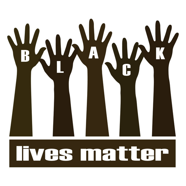La vida de los negros importa, enseña historia negra, derechos civiles, protesta - Vector, Imagen