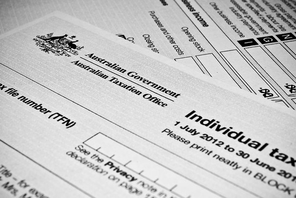 Australský jednotlivé daňové přiznání forma - Fotografie, Obrázek