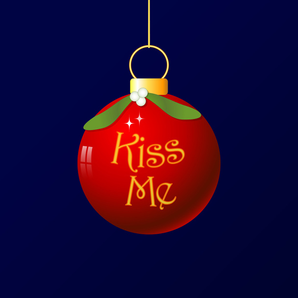 Karácsonyi Love - csókolj meg - Vektor, kép