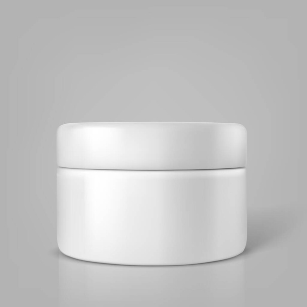 Vecteur blanc récipient cosmétique pour la crème. Illustration vectorielle - Vecteur, image