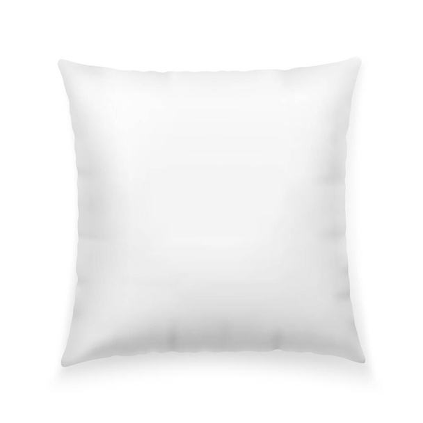 Пустая мягкая подушка на белом фоне - Вектор,изображение