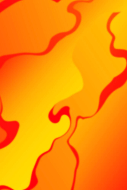 Abstract burning curved wave with blur effect for your design. Illustration with fiery curves lines. Wavy paper cut background. Burning fire waves. - Foto, Imagem