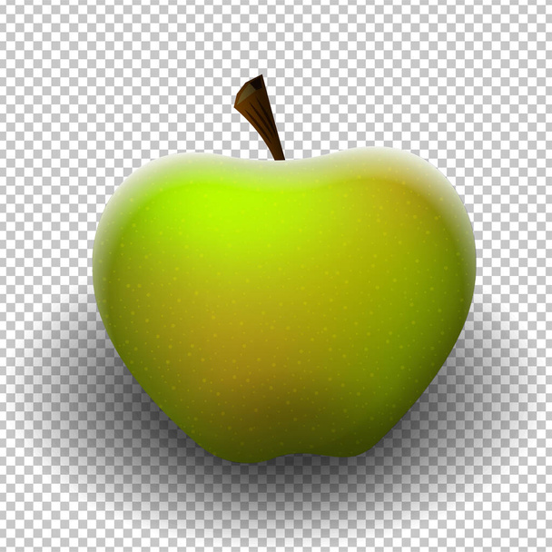 Rode appel op transparante achtergrond - Vector, afbeelding