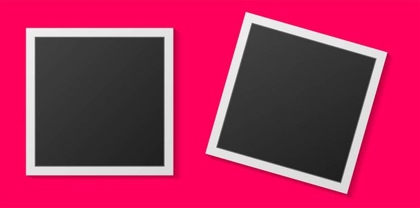 Черно-белая рамка с тенями, выделенными на белом фоне. Векторная иллюстрация - Вектор - Вектор,изображение