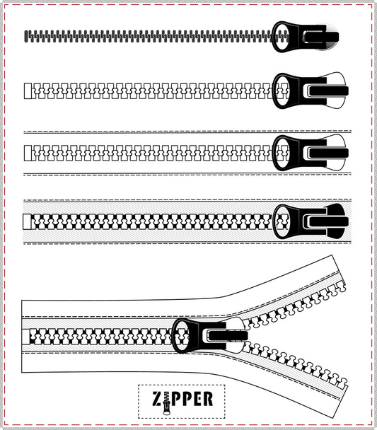 Set of zipps - Photo, Image