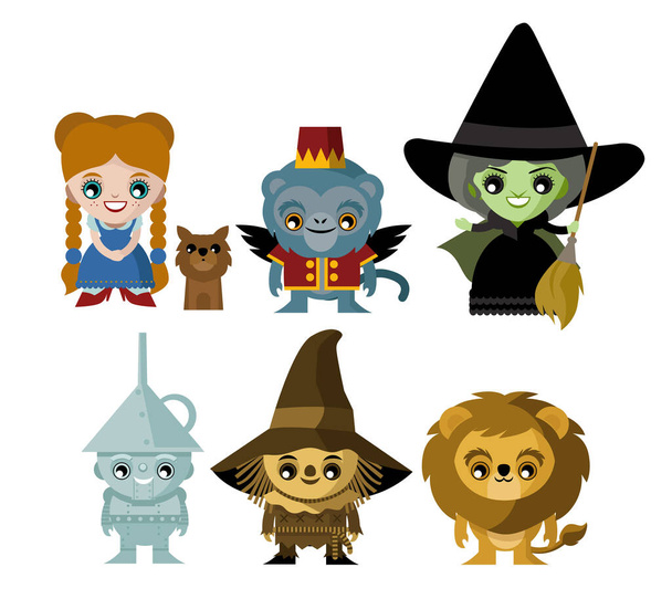 cute fairytale magical magical characters - Vector, Image