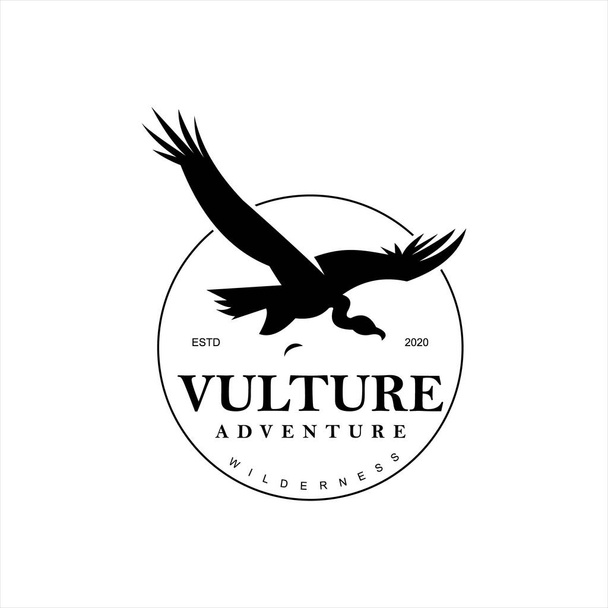 logotipo abutre animal vetor voador pássaro ícone ou modelo de elemento de design - Vetor, Imagem