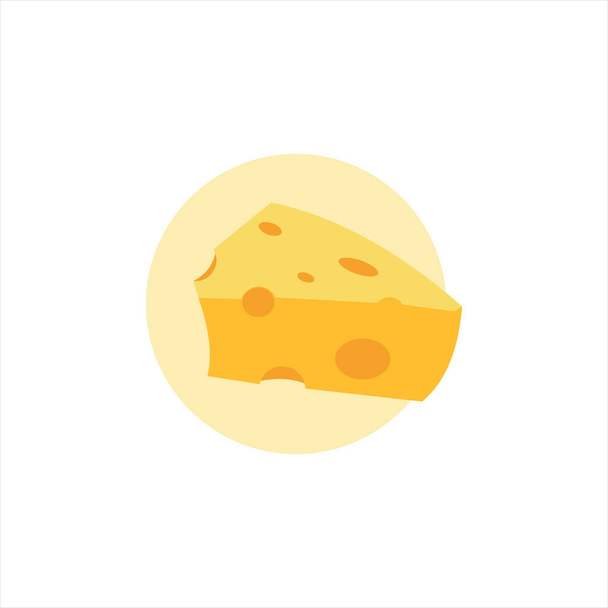 sajt vektor sárga cheddar tejtermék élelmiszer szelet kulináris ikon pékség design sablon - Vektor, kép