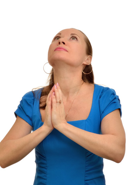 Религиозная женщина молится Богу
 - Фото, изображение