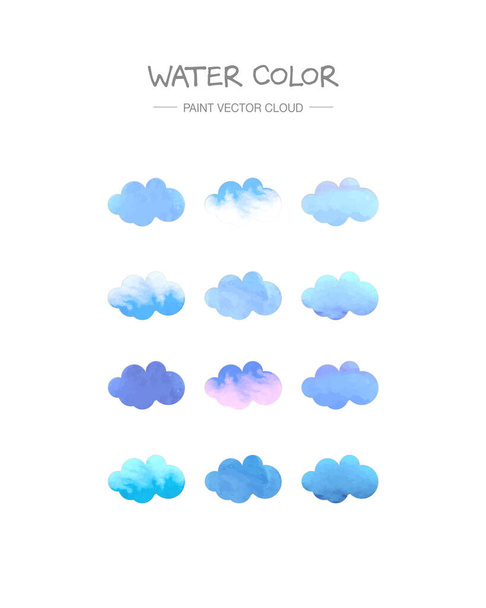 векторный слой краски: облако акварели - Вектор,изображение