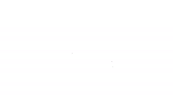 Чорна лінія Традиційна мексиканська піктограма сомбреро капелюха ізольована на білому тлі. 4K Відео рух графічна анімація
 - Кадри, відео