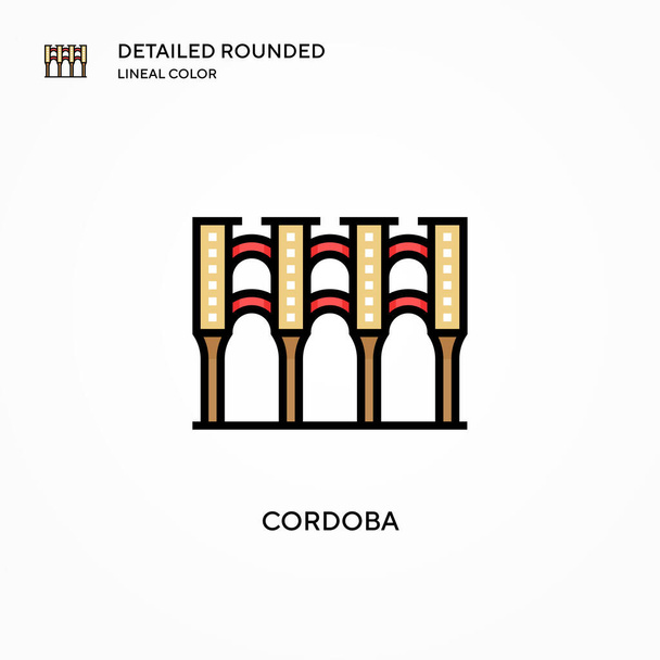 Cordoba vector icon. Modern vector illustration concepts. Easy to edit and customize. - Vector, Image