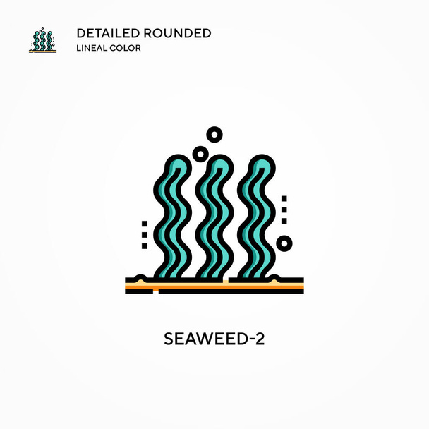 Seaweed-2 Vektorsymbol. Moderne Konzepte zur Vektorillustration. Einfach zu bearbeiten und anzupassen. - Vektor, Bild