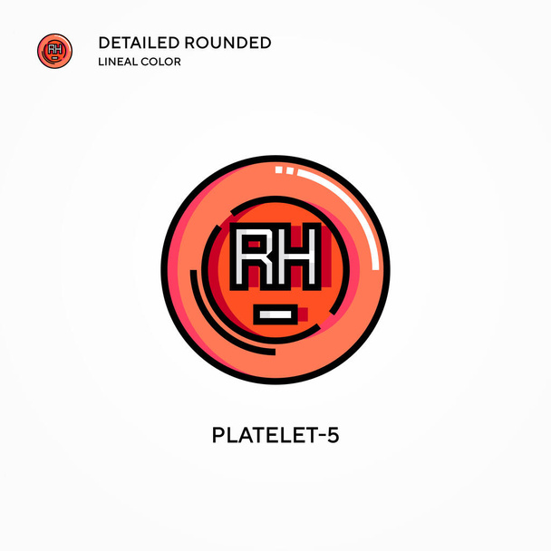 Platelet-5 vector icon. Modern vector illustration concepts. Easy to edit and customize. - Vector, Image
