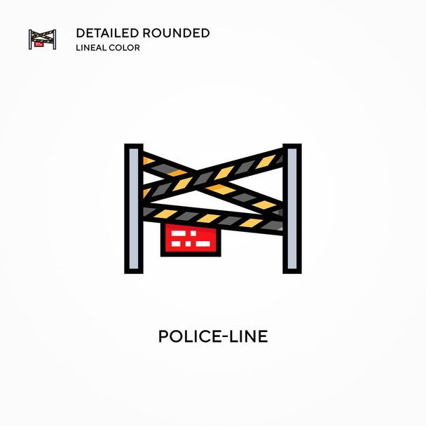 Police-line vector icon. Modern vector illustration concepts. Easy to edit and customize. - Vector, Image