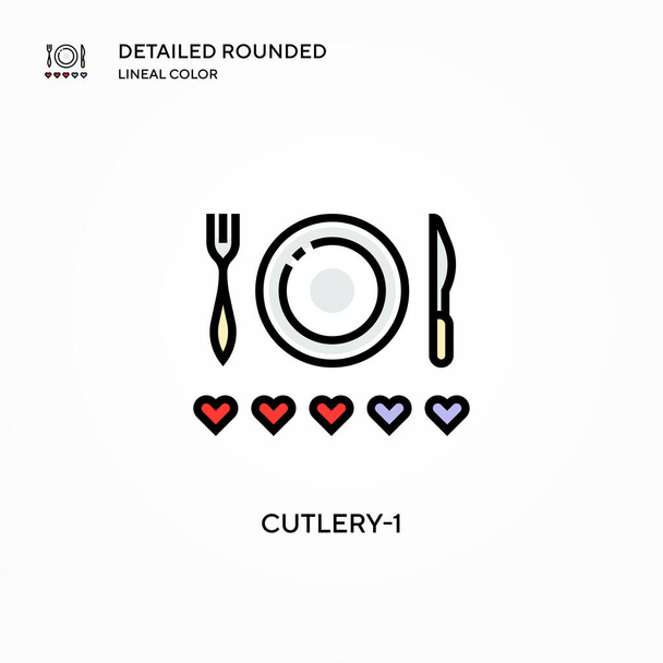 Cutlery-1 vector icon. Modern vector illustration concepts. Easy to edit and customize. - Vector, Image