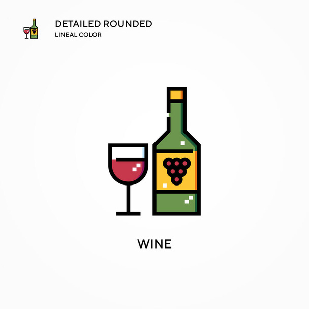 Wine vector icon. Modern vector illustration concepts. Easy to edit and customize. - Vector, Image