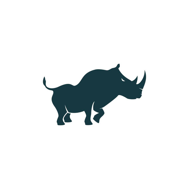 Design vettoriale silhouette logo illustrazione Rhino - Vettoriali, immagini