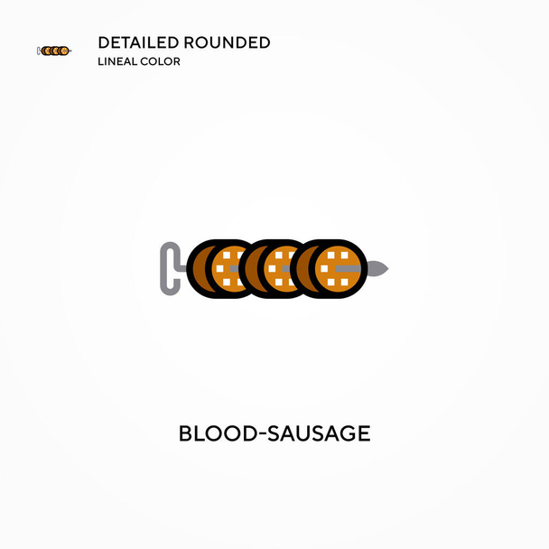 Blood-sausage vector icon. Modern vector illustration concepts. Easy to edit and customize. - Vector, Image