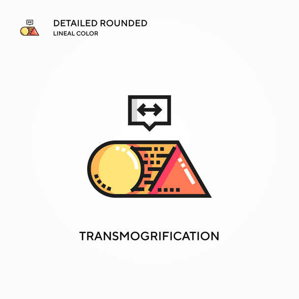 Transmogrification vector icon. Conceptos modernos de ilustración vectorial. Fácil de editar y personalizar. - Vector, imagen