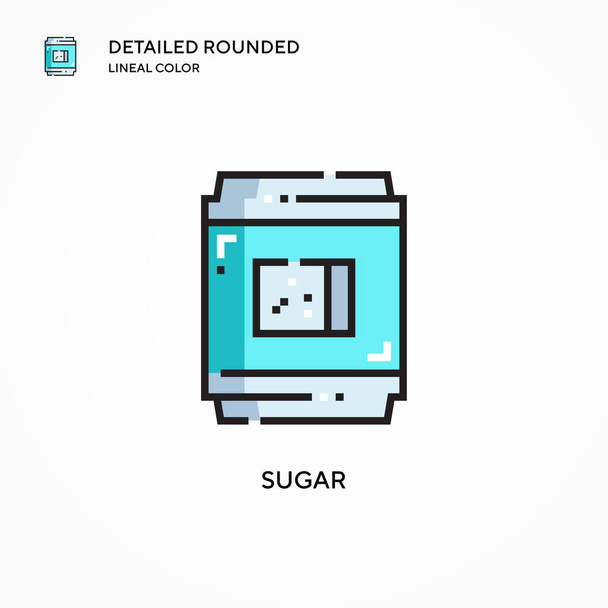 Sugar vector icon. Modern vector illustration concepts. Easy to edit and customize. - Vector, Image