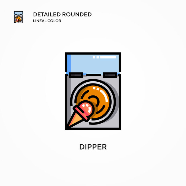 Dipper vector icon. Modern vector illustration concepts. Easy to edit and customize. - Vector, Image
