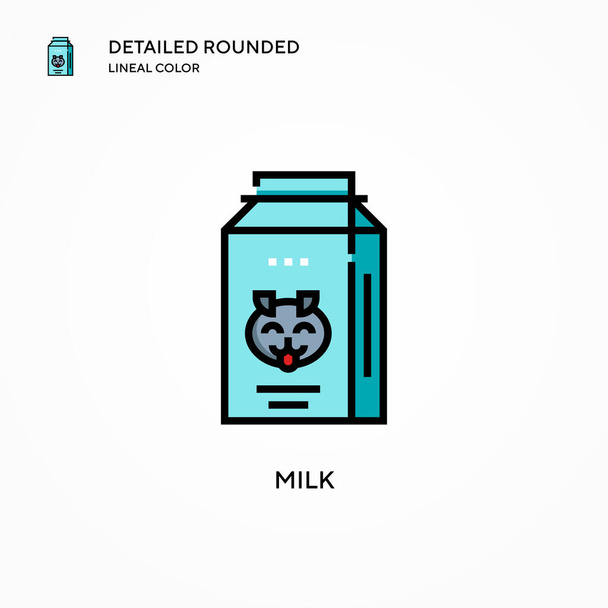 Icona del vettore del latte. Concetti moderni di illustrazione vettoriale. Facile da modificare e personalizzare. - Vettoriali, immagini