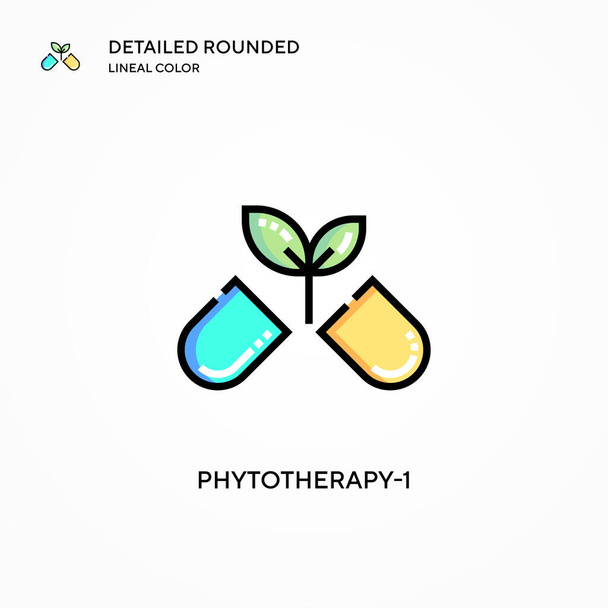 Phytotherapy-1 vector icon. Modern vector illustration concepts. Easy to edit and customize. - Vector, Image