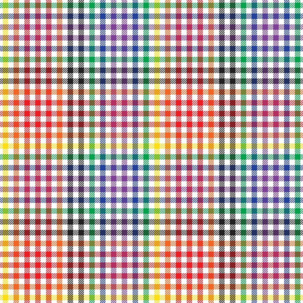Patrón sin costura texturizado a cuadros Rainbow Glen adecuado para textiles y gráficos de moda - Vector, imagen