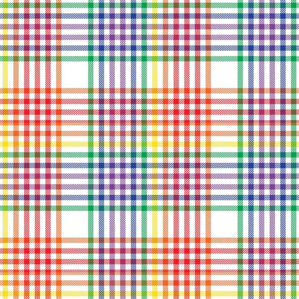 Rainbow Glen Plaid texturált zökkenőmentes minta alkalmas divat textíliák és grafikák - Vektor, kép