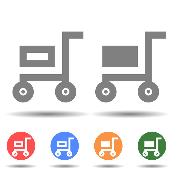 Filled and empty cart icon vector logo isolated on background - Vector, Image
