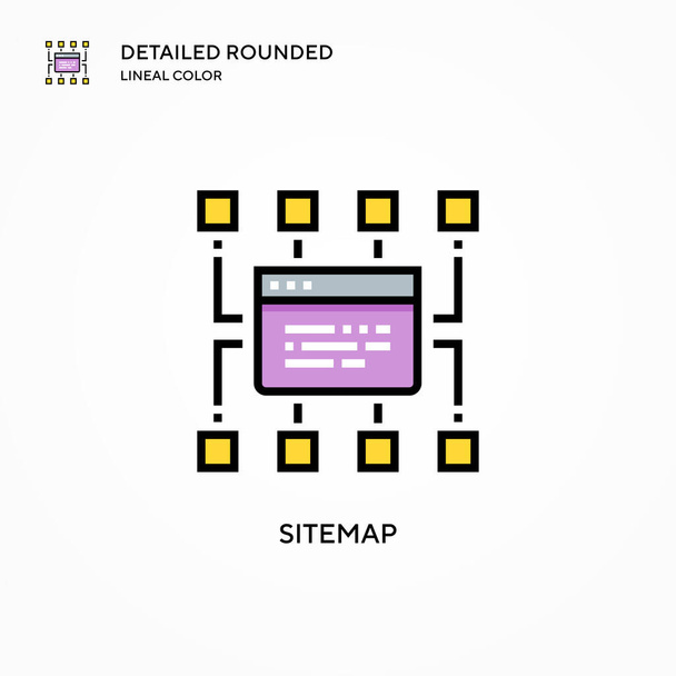 Sitemap vector icon. Modern vector illustration concepts. Easy to edit and customize. - Vector, Image