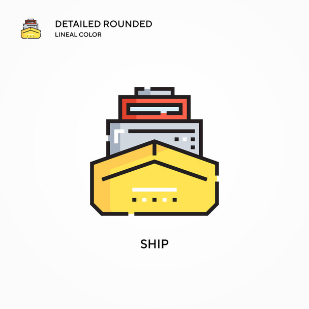 Ship vector icon. Modern vector illustration concepts. Easy to edit and customize. - Vector, Image