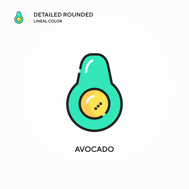 Avocado vector icon. Modern vector illustration concepts. Easy to edit and customize. - Vector, Image