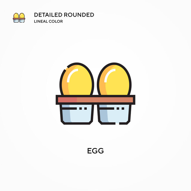 Egg vector icon. Modern vector illustration concepts. Easy to edit and customize. - Vector, Image
