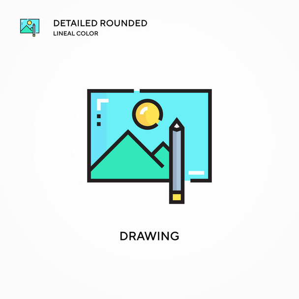 Drawing vector icon. Modern vector illustration concepts. Easy to edit and customize. - Vector, Image