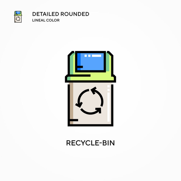 Recycle-bin vector icon. Modern vector illustration concepts. Easy to edit and customize. - Vector, Image