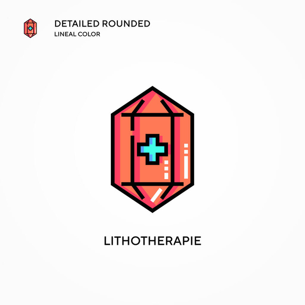 Lithotherapie vector icon. Modern vector illustration concepts. Easy to edit and customize. - Vector, Image