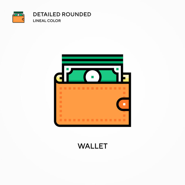 Wallet vector icon. Modern vector illustration concepts. Easy to edit and customize. - Vector, Image