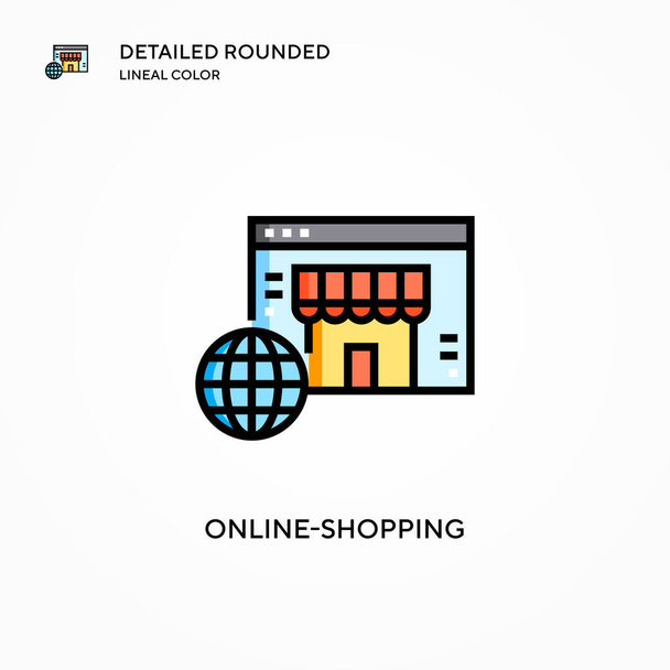 Online-shopping vector icon. Modern vector illustration concepts. Easy to edit and customize. - Vector, Image