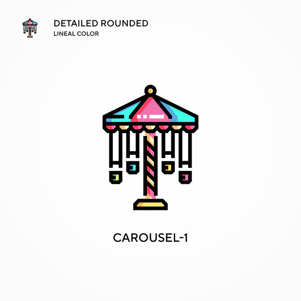 Carousel-1 vector icon. Modern vector illustration concepts. Easy to edit and customize. - Vector, Image