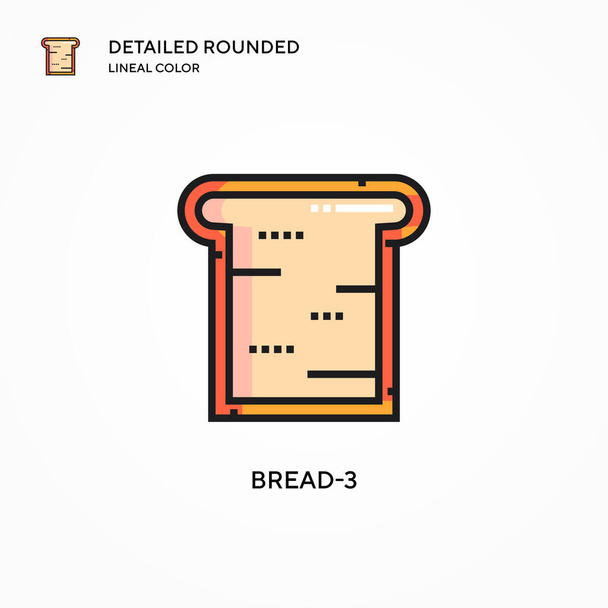 Bread-3 vector icon. Modern vector illustration concepts. Easy to edit and customize. - Vector, Image