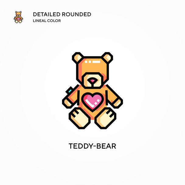 Teddy bear hand up icon ilustração bonito. personagem de desenho animado de  mascote de urso. conceito de ícone animal isolado