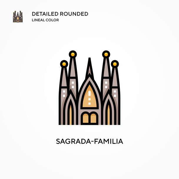 Sagrada-familia vector icon Сучасна концепція векторних ілюстрацій. Легко редагувати і налаштовувати. - Вектор, зображення