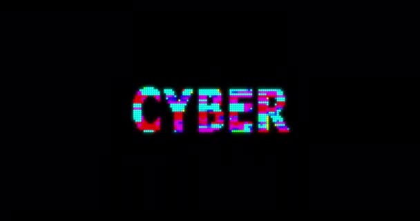 Cyber maandag tekst animatie. Resolutie van 4 K. Cyber maandag verkoop concept - Video