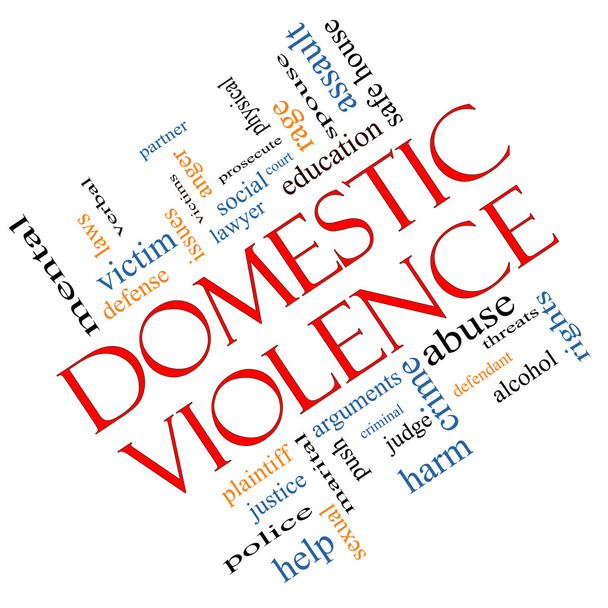 Violence domestique Word Cloud Concept Angled
 - Photo, image