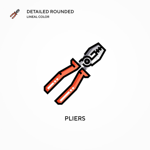 Pliers vector icon. Modern vector illustration concepts. Easy to edit and customize. - Vector, Image