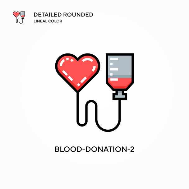 Blood-donation-2 vector icon. Modern vector illustration concepts. Easy to edit and customize. - Vector, Image