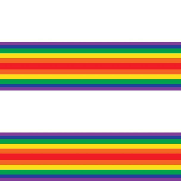 Rainbow Horizontaal gestreepte naadloze patroon achtergrond geschikt voor mode textiel, graphics - Vector, afbeelding
