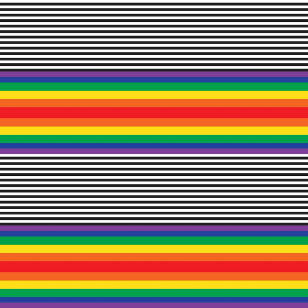 Rainbow Horizontal rayas sin costuras patrón de fondo adecuado para textiles de moda, gráficos
 - Vector, Imagen